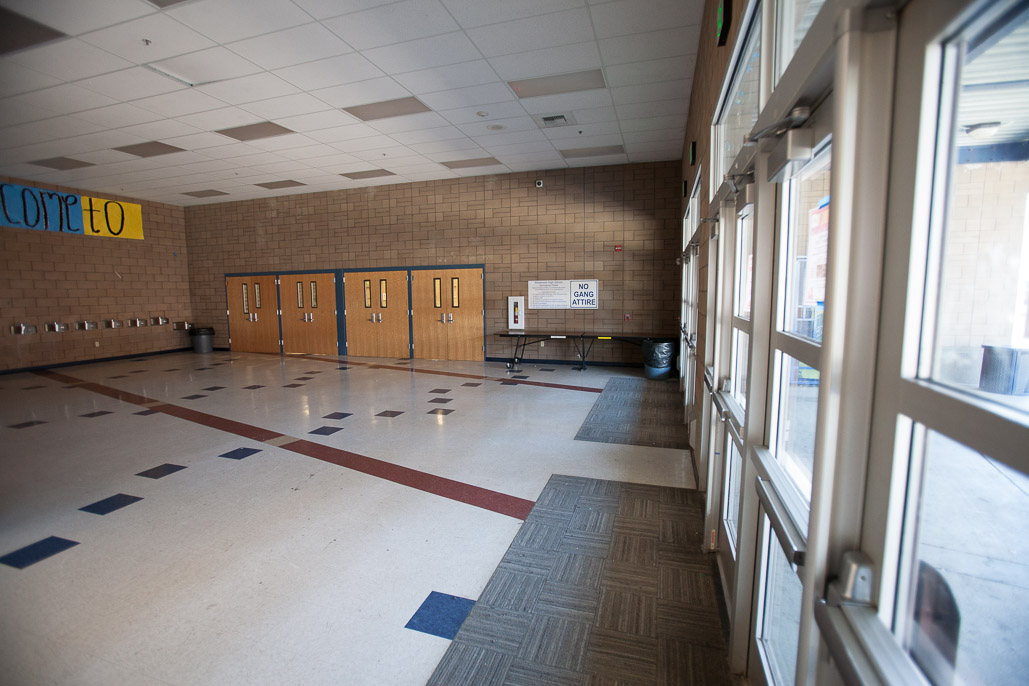 Entrance, Lobby and Doors to Large Gymnasium